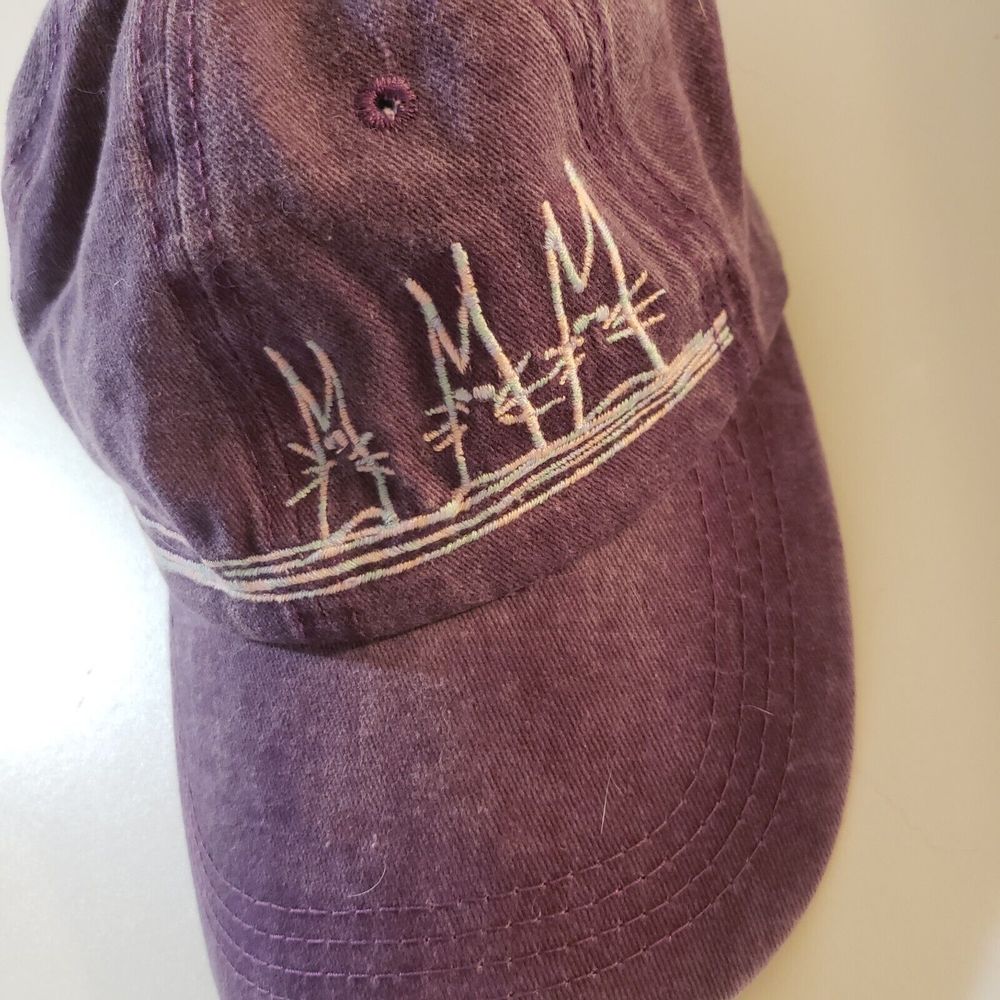 3/$18 Cat Lady Good Vibes Cat Hat Cap Surfing Cats  Purple Adjustable Baseball